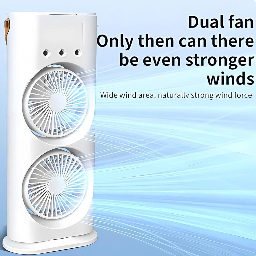 Portable Mini Air Cooler Fan with Double-Ended Spray Cooling & Remote Control Cooling Fan All in one Cooler